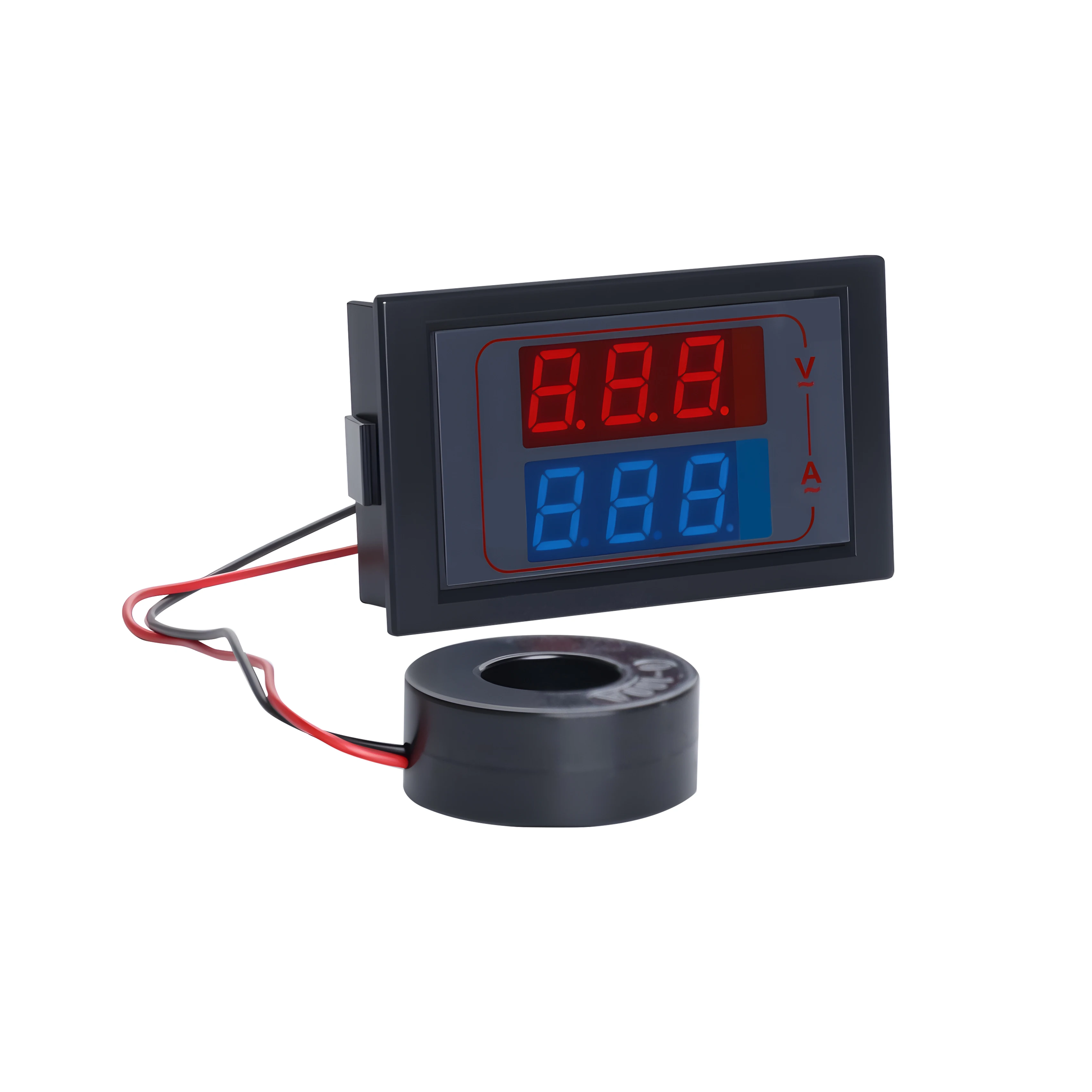 

GEYA AC 50-500V Digital Voltmeter Ammeter Mini LED 2in1 Dual Display Volt Amp Meter 100A 220V with Current Transformer 2-Wire