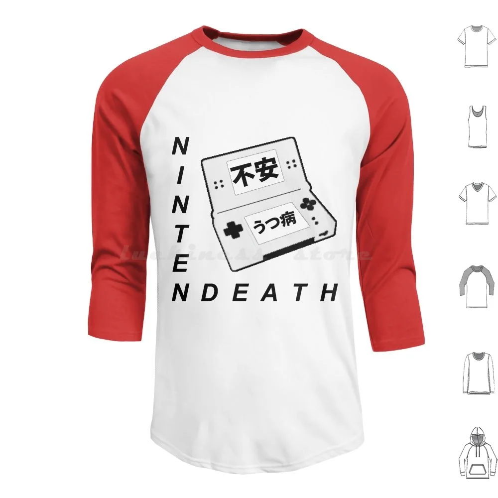 Nintendeath Hoodie cotton Long Sleeve Aesthetic Grungy Sadboys Sad Anime Japanese Vaporwave Grunge