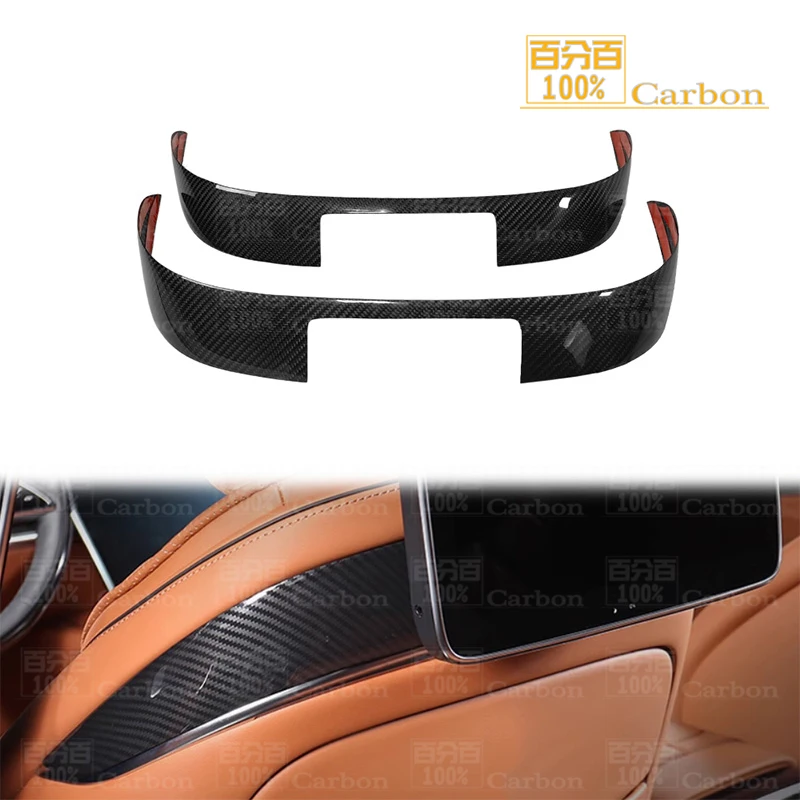 Real Dry Carbon Fiber Interior Front Seat Back Panel Cover For Mercedes S class W223 S450 S550 2021up