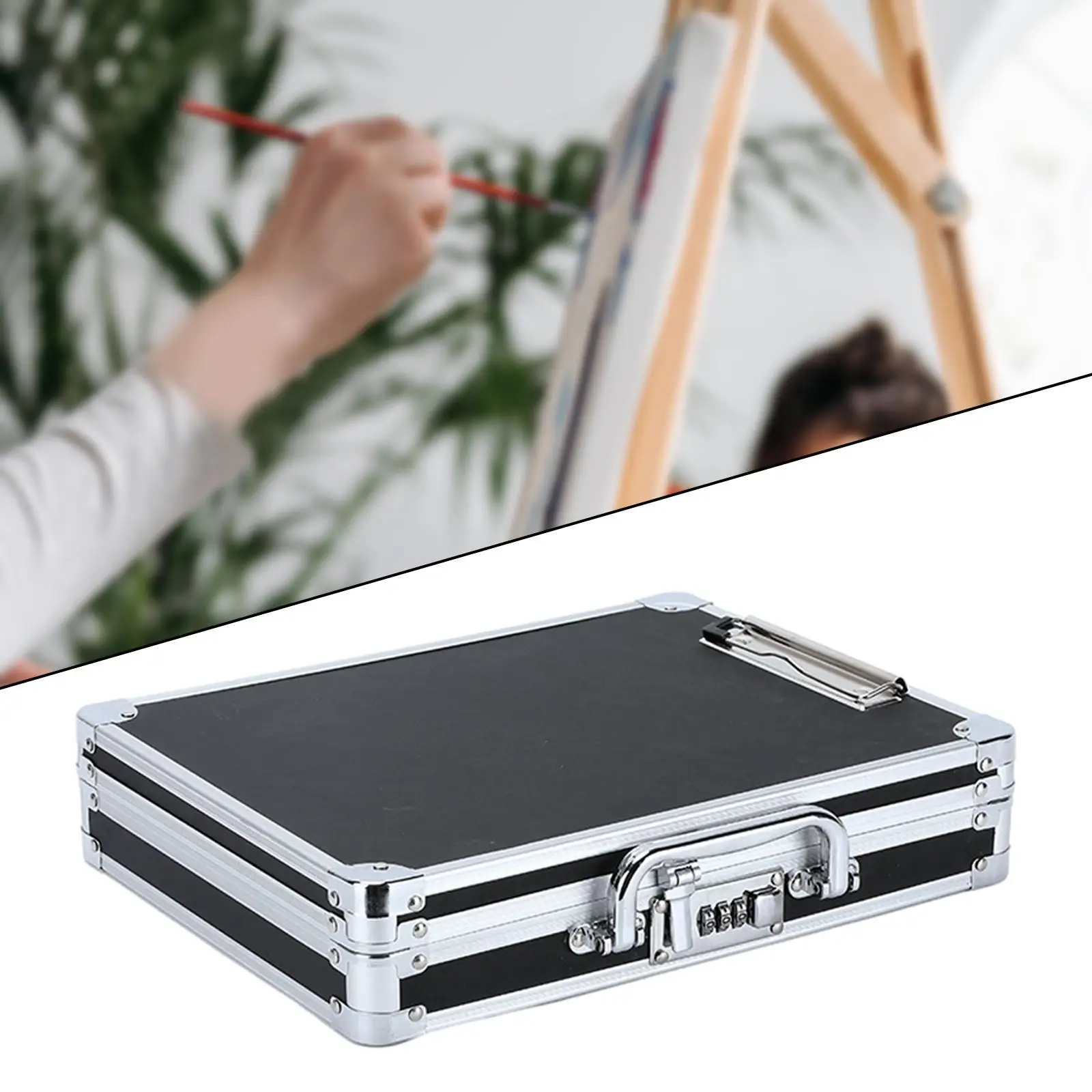 Aluminum Alloy Storage Case Tools Organizer Portable Tool Case Aluminum Carrying Case for Small Tech Accessories Outdoor Travel