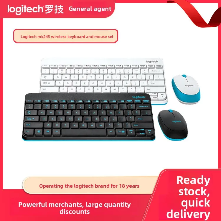 

Logitech MK245Nano Мини Беспроводная Клавиатура и Мышь Набор Портативная Домашняя Бизнес-Офис Клавиатура Мышь Бизнес Оптовая Продажа