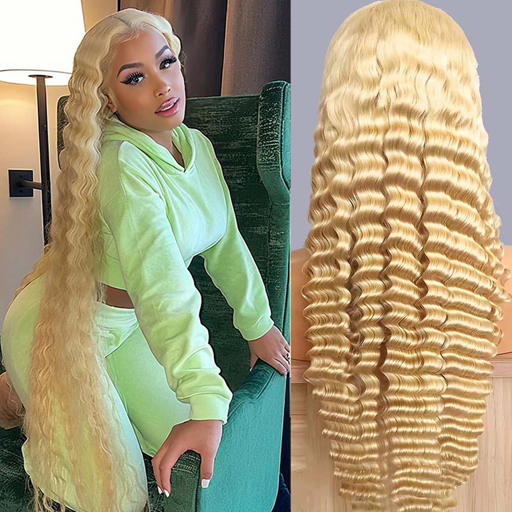 

Парик из волос с глубокими волнами 200, плотность 13x4, 13x6, кружевной фронтальный парик, 613, светлый цвет, парик из 100% человеческих волос, 4x4, 5x5, парики с закрытием шнурка