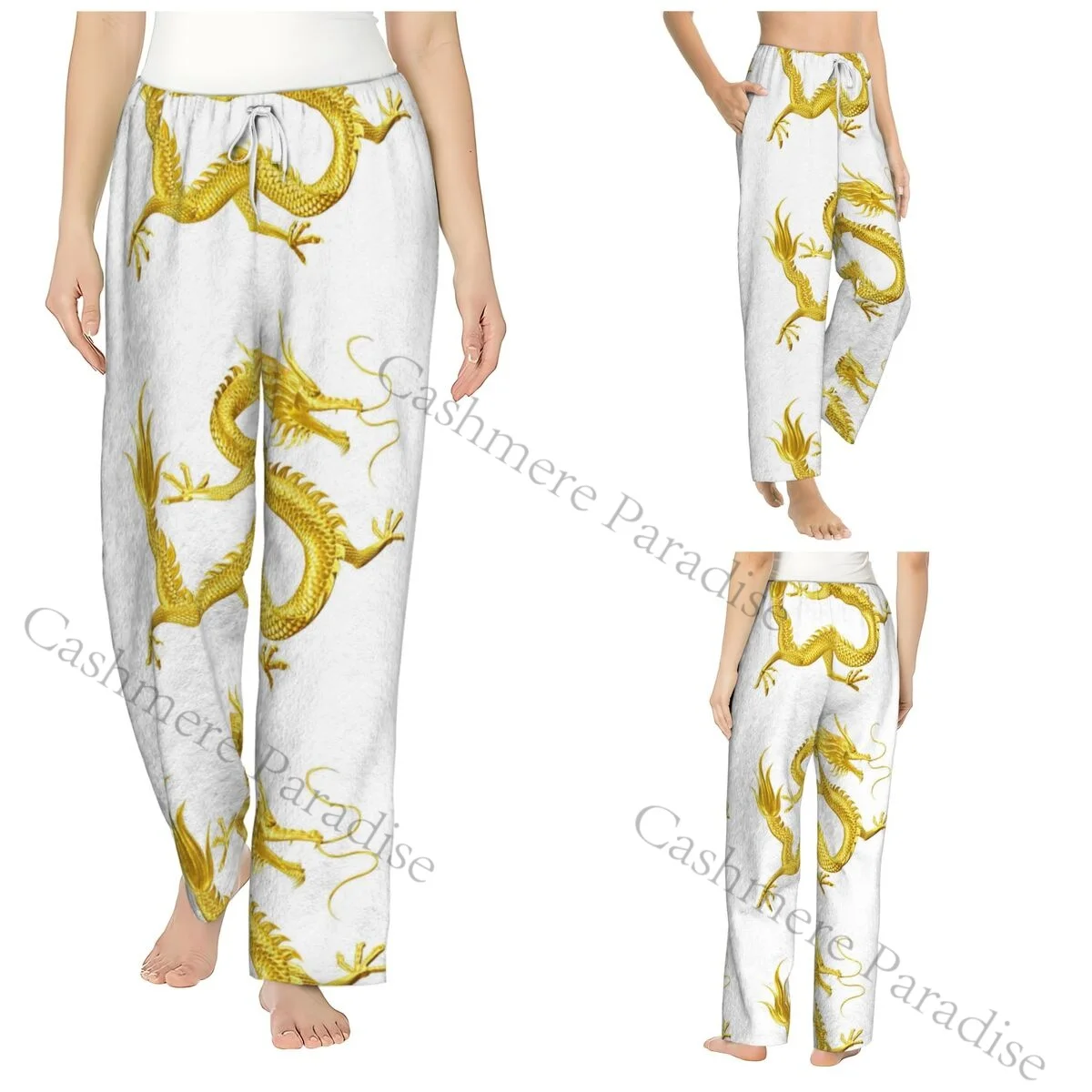 

Dragon Snapback Flannel Pajama Pants for Women Soft Warm Sleep Pants with Elastic Waistband