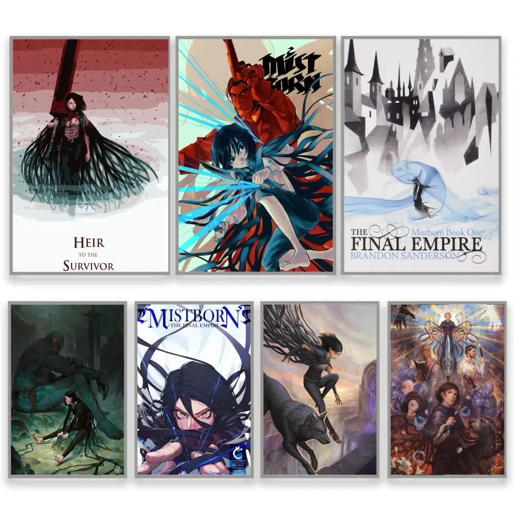 Póster de trilogía M-Mistborn, pegatina perfecta, arte autoadhesivo diseñado para el hogar, comedor, oficina, espacios duraderos