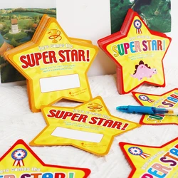 50 sztuk Big Size nagroda Scratch Cards szczęście zachęcaj pochwały naklejki dzieci Early Learning pomoce nauczycielskie przedszkole gra rodzinna
