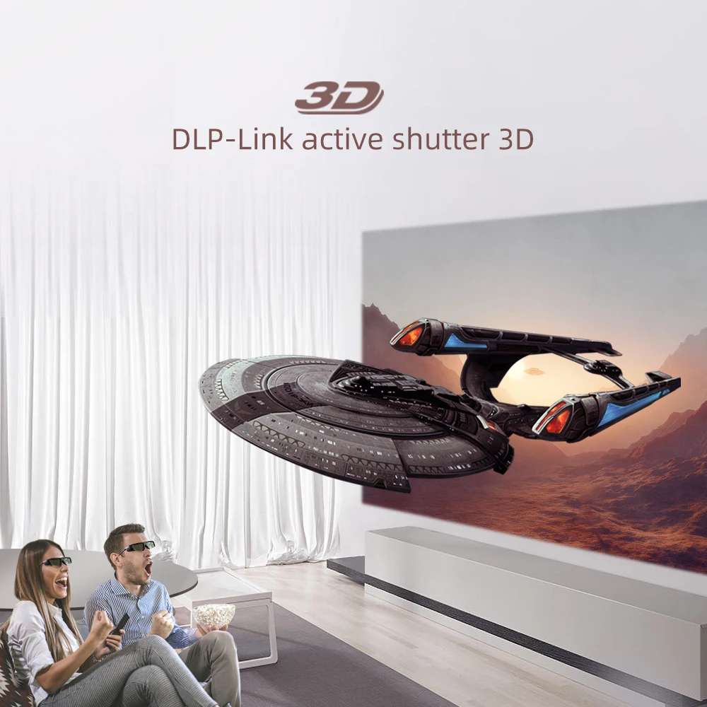 BYINTEK GL1800 DLP-Link Active Shutter 3D Glasses for UFO P19 P20 U30 U70 U50 U90 R17 R19 R20 3D Projector