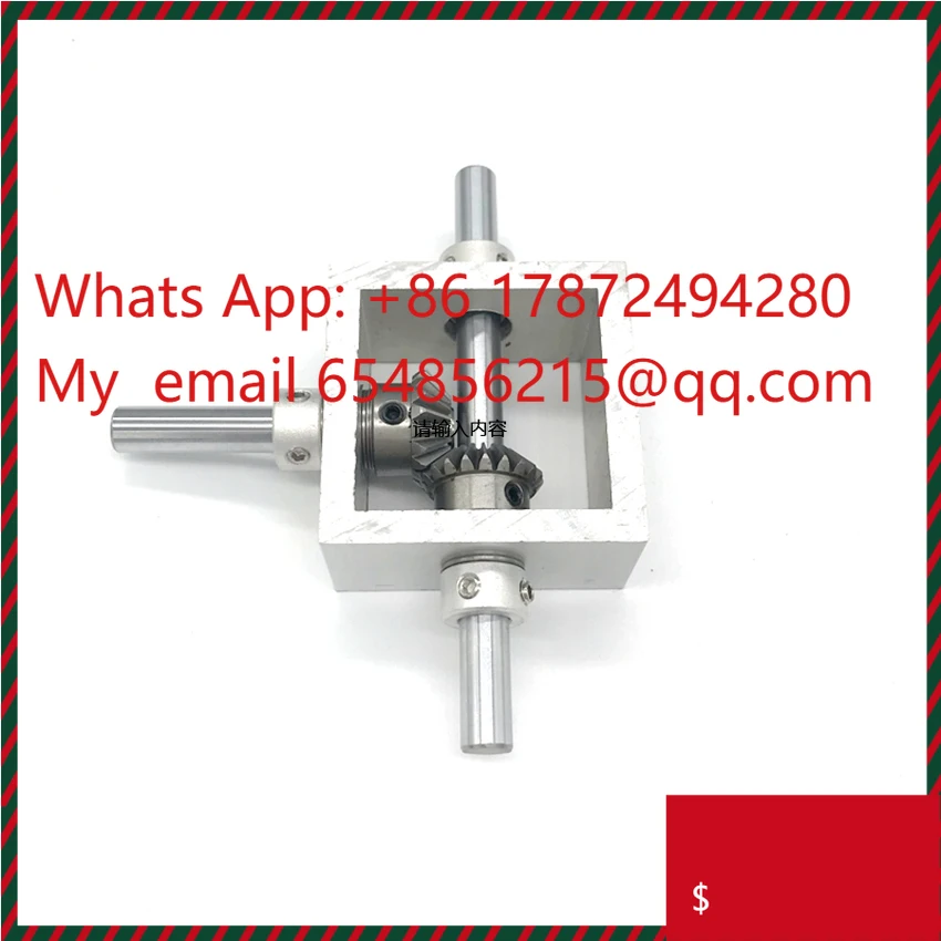 1:1 Angle Device Right-angle Drive Reversing Bevel Gearbox Angle Converter 90-Degree Angle Reducer 6MM/8MM Shaft Corner Device
