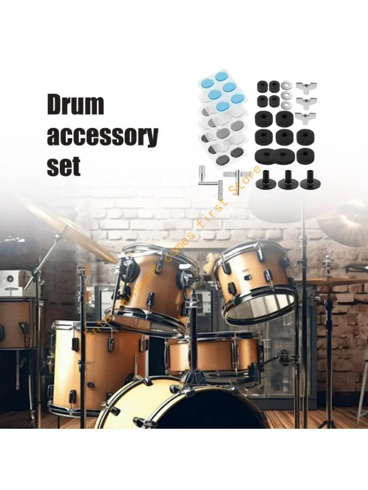 Complete Drum Hardware Maintenance Set Includes Cymbal Felts Cymbal Sleeves Wing Washers Drum Maintenance Set 55KD