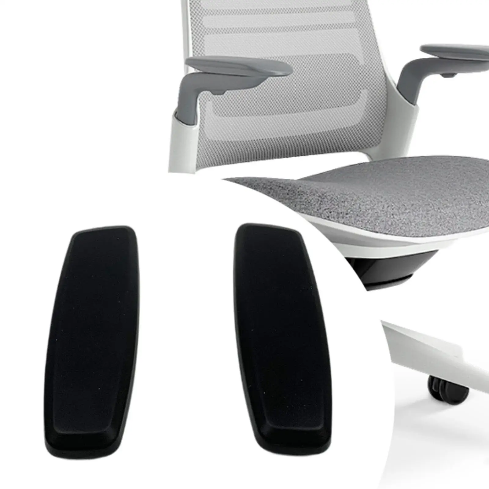 

2Pcs Chair Replacement Arm Pads Gaming Chair Armrest Pads Office Chair Parts with Mounting Hole Screw Office Chair Arm Pads