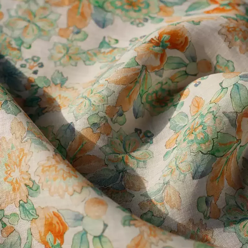 

100% ramie fabric, used for making clothing, dresses, and DIY fabrics
