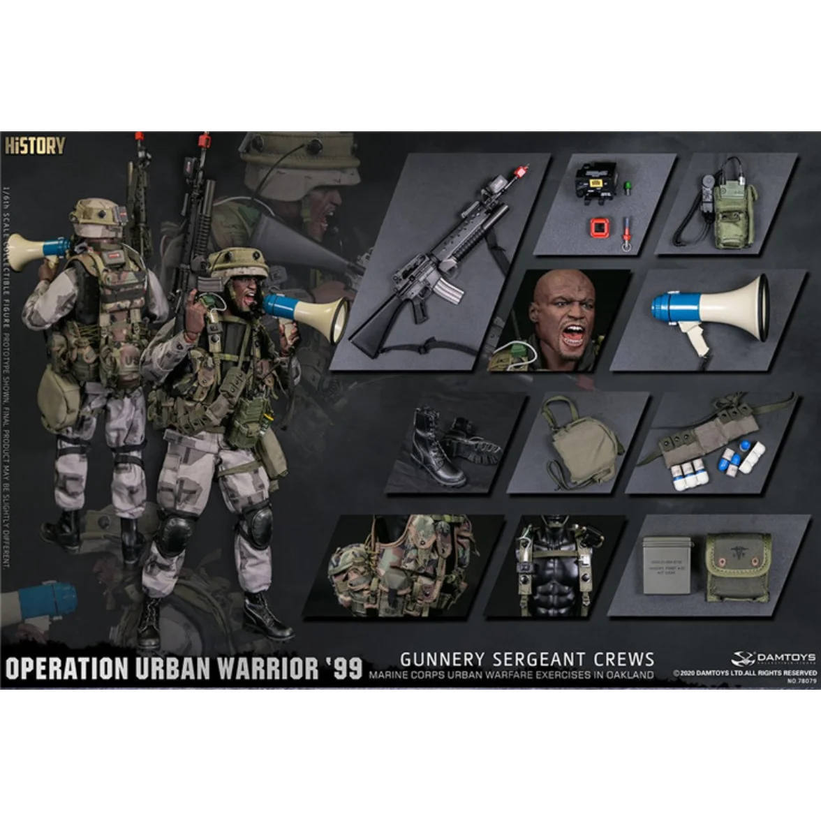 Original DAMTOYS 78080 Operation Urban Warrior 99 Marine Corps Urban Warfare Exercises In Oakland Gunnery Sergeant Crews Model