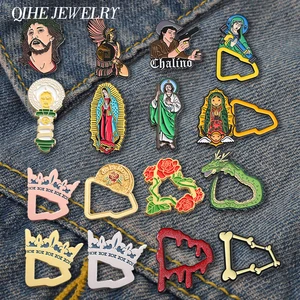 Retro mexicano metal elegante alfilador de esmalte gorro de sombrero 8 mejores encantos mexicanos de ventas - №4