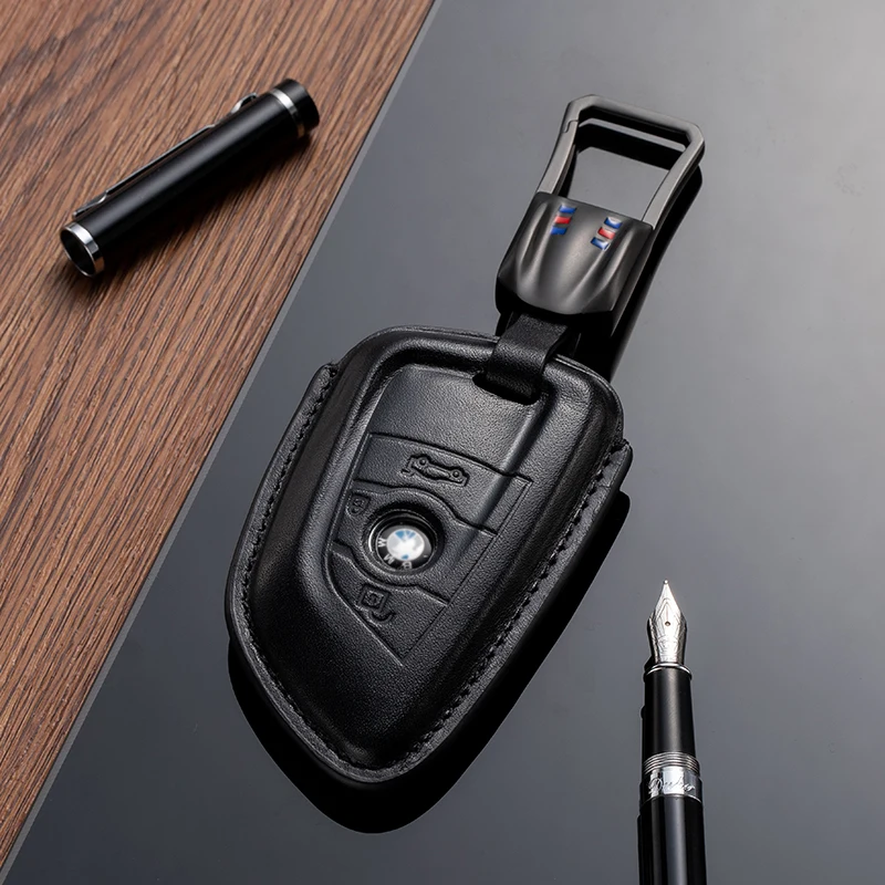 

Genuine leather key case/cover suitable for BMW 5 Series, 6 Series, 7 Series, 3 Series, GT320li/X2 for BMW 3buttons