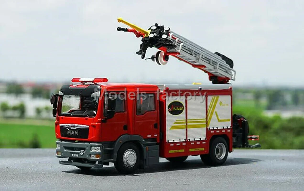 New 1/43 For JIEDA MAN EMERGENCY Fire Rescue Major Diecast Model Car Truck Toys Gifts Display Ornaments Metal,Plastic,Rubber