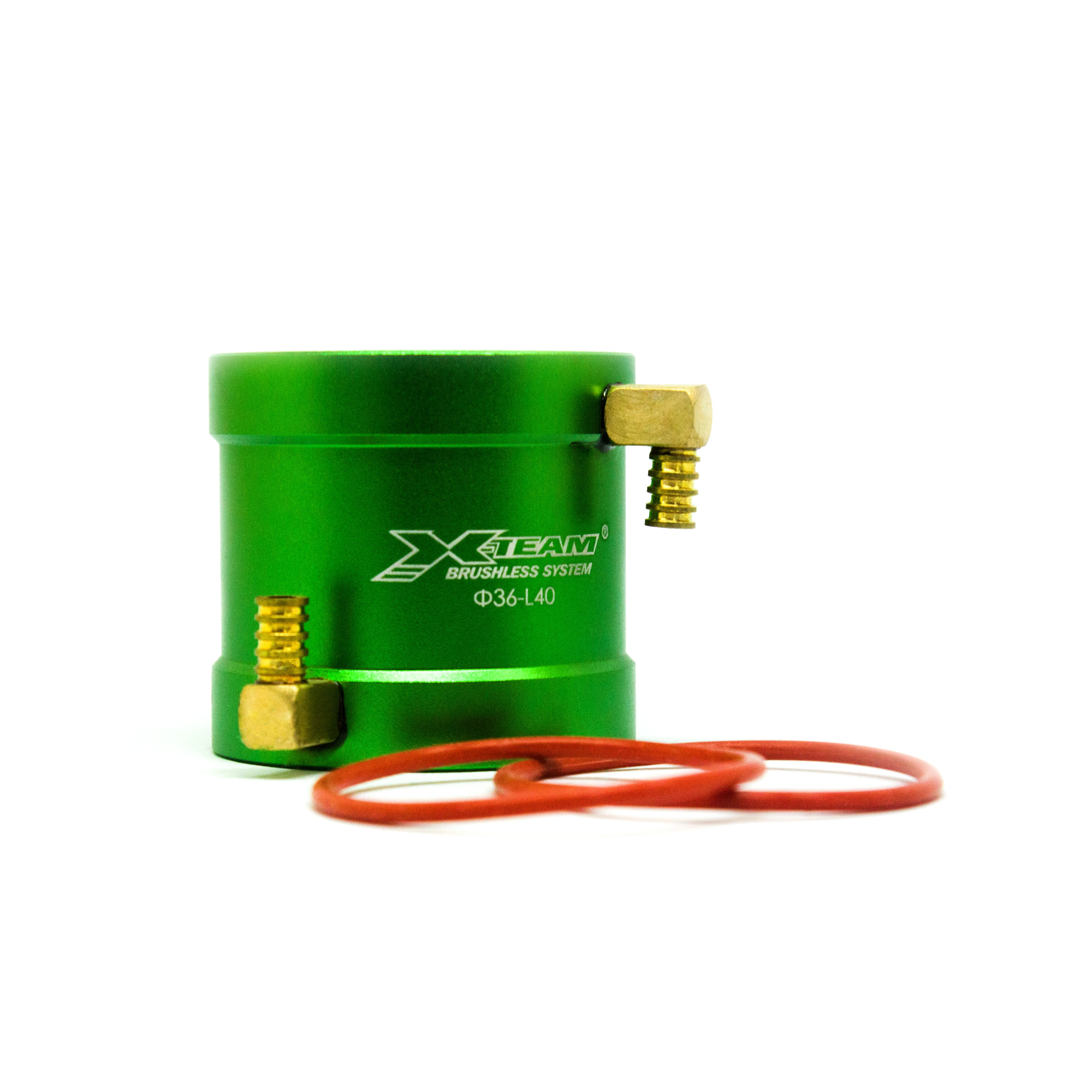 سترة تبريد المياه الخضراء X-TEAM 36-40 لمحرك بدون فرشاة 3650 3660 3665 مع قارب RC
