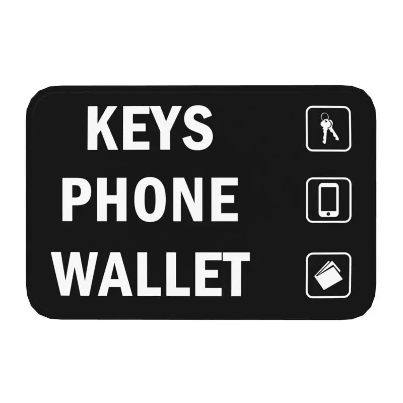 Custom Keys Phone Wallet Doormat Anti-Slip Entrance Kitchen Bathroom Welcome Floor Door Mats Garage Carpet Rug