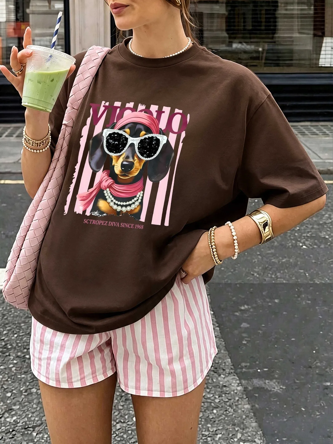 2026 Summer New Street Fashion Casual Comfortable 3D Dog Pattern Printed Women's Short-Sleeve Shorts Set