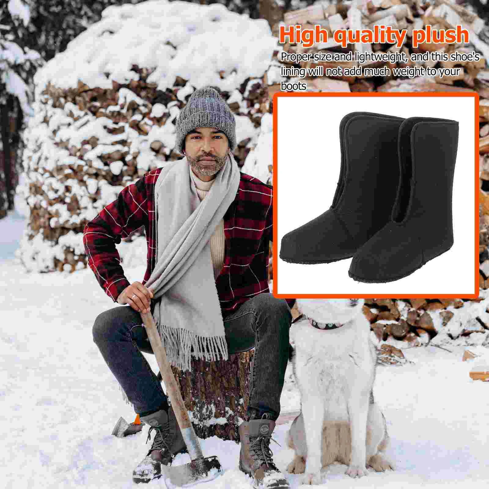 Boot Lining Warmth Shoes Inside Cover Winter Boots Keep Plush Inner Comfortable Men's Snow