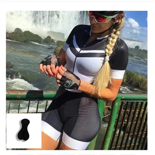 Imagen 2 del producto Traje de ciclismo profesional transpirable personalizado, ropa deportiva para exteriores, mono de triatlón, traje de carrera, traje de ciclismo para equipo profesional para mujer