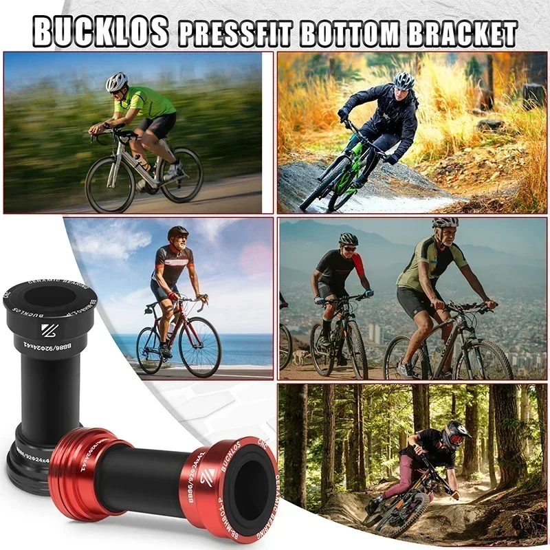 BUCKLOS BB86 92 วงเล็บด้านล่าง Mtb จักรยาน Pressfit ด้าย BB 24 มม.จักรยาน BB ปิดผนึกแบริ่งเซรามิคจักรยานวงเล็บด้านล่าง