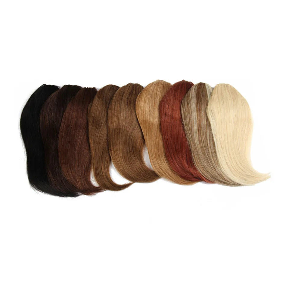 ผมสำหรับผู้หญิงคลิป Bangs Hairpiece คลิปใน Hair Extension Human Hair Extension Blunt Bangs