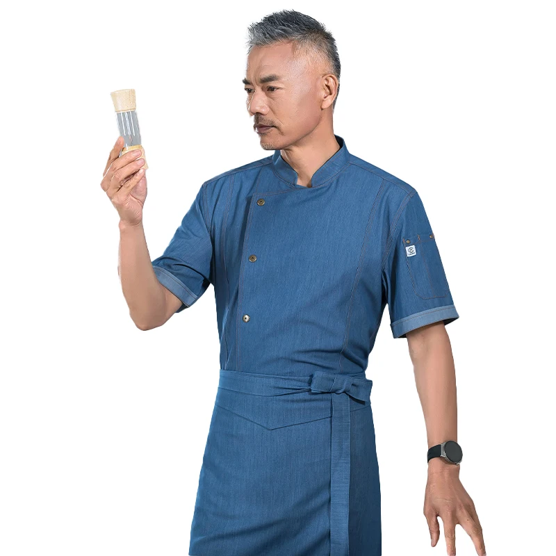 stretch-cotton-fabric-chef-jacket-summer-cooking-shirt-uniform-catering-cafe-bakery-work-clothes-restaurant-kitchen-overalls