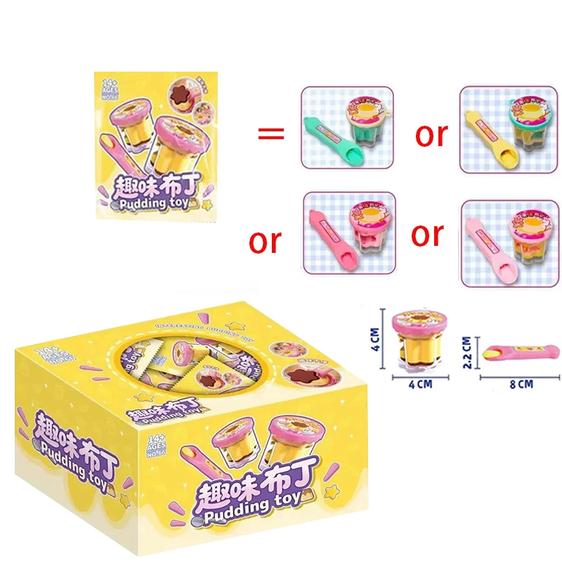 4 سنتيمتر الغذاء تغذية بودنغ صندوق أعمى تغذية لعبة متعة أكياس أعمى محاكاة دور اللعب لعبة البودينغ اللعب منزل لعب لصديق الفتيات