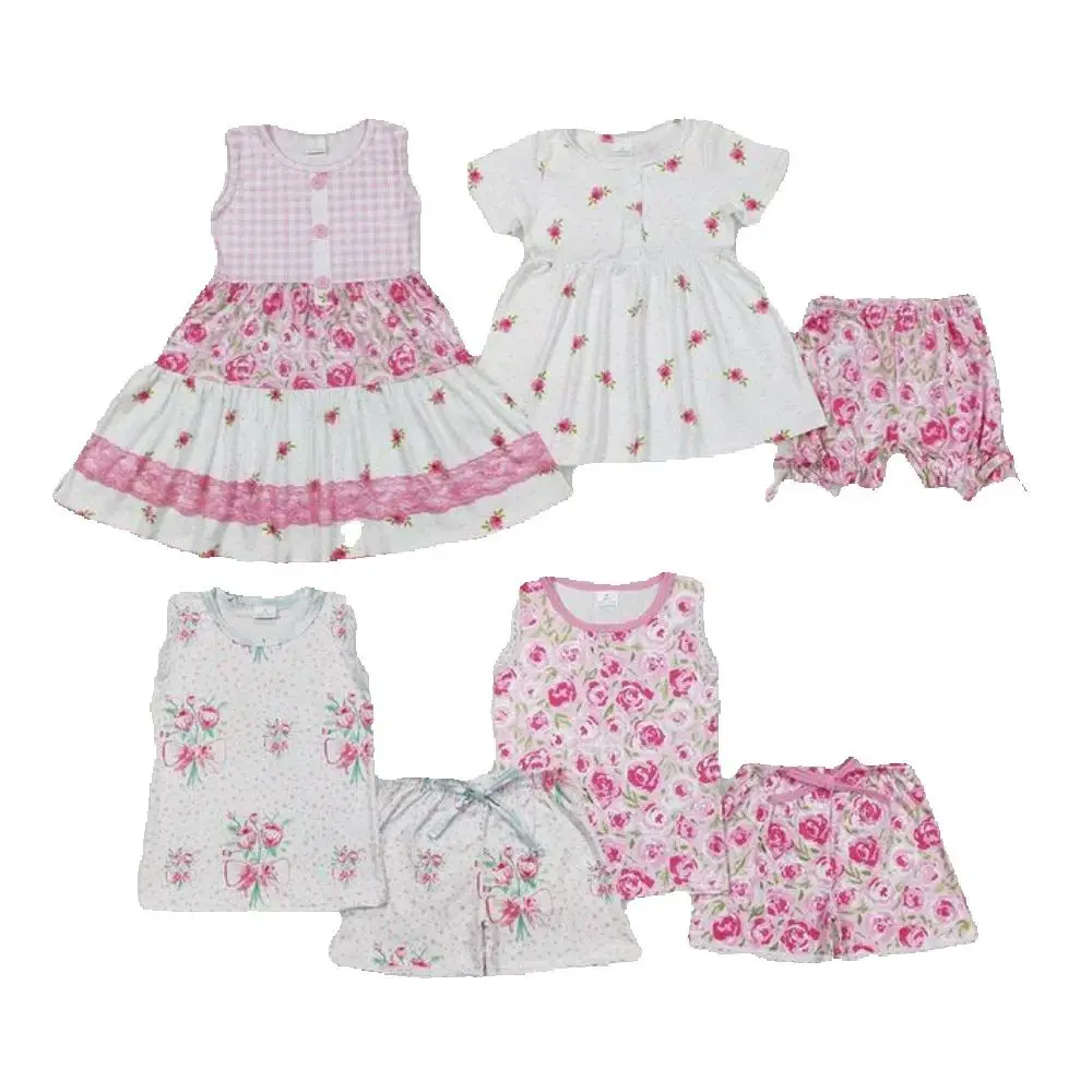 

Baby kids clothing Sibling summer girls Sibling Baby Girls Flowers Trendy Summer outfits Clothes Sets