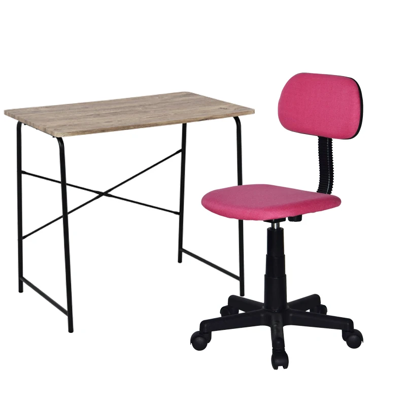 Modern Simple Computer Study Table Wooden Writing PC Desk With Chair for Home Office