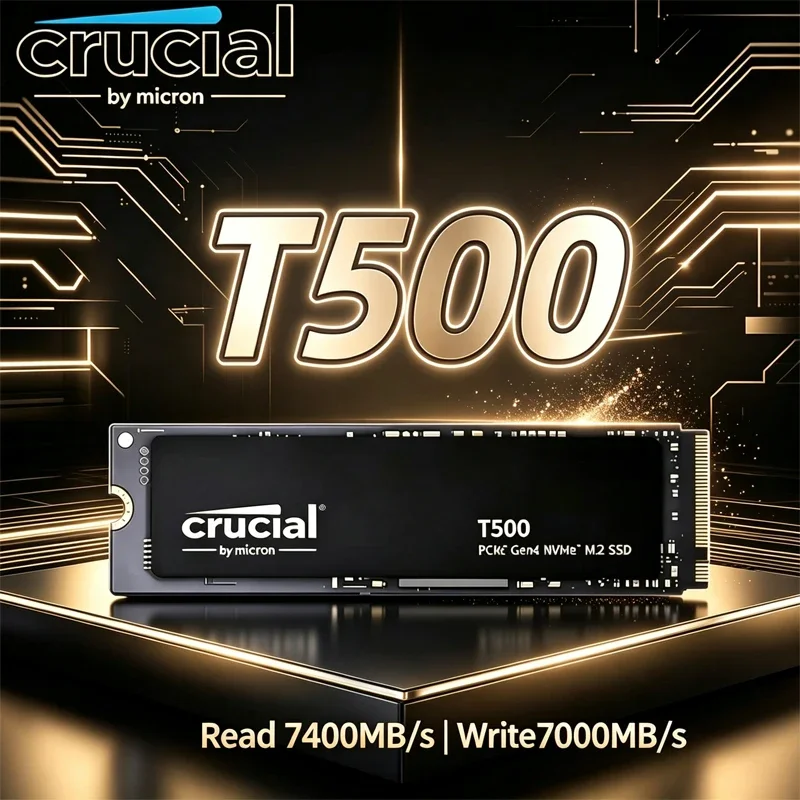 Crucial T500 1TB Gaming M.2 2280 PCIe 4.0 NVMe SSD, Max 7300MB/s, OEM CT1000T500SSD8, Works for PC, Laptop & PS5