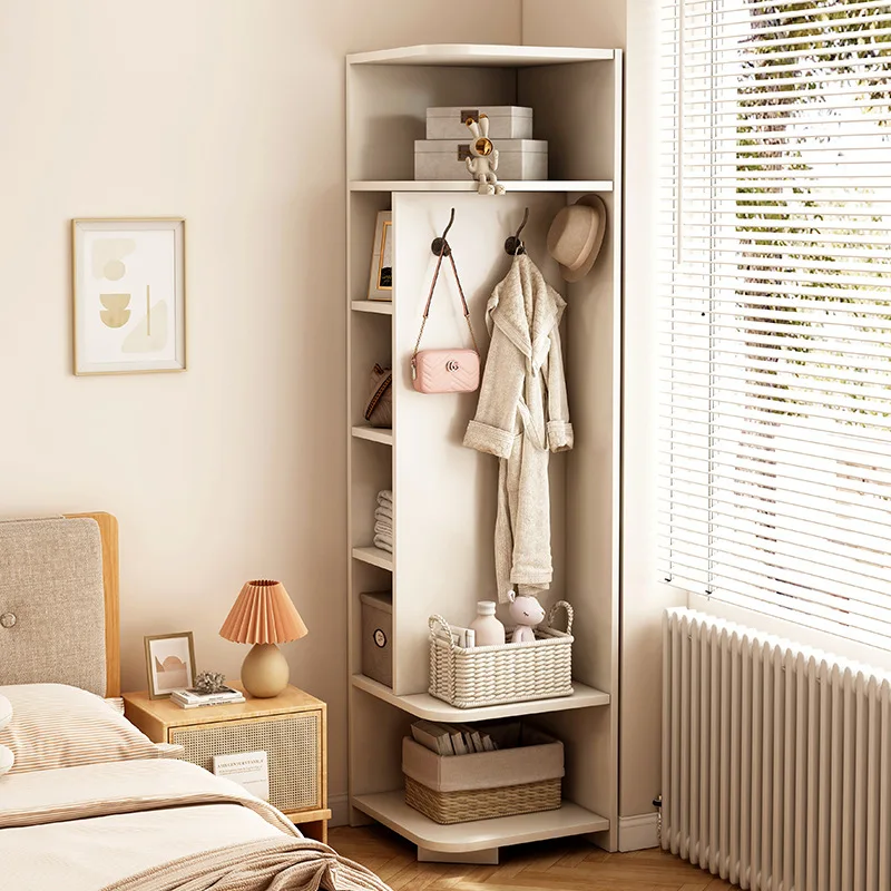

Угловой шкаф для хранения, многофункциональный книжный шкаф-вешалка для гостиной, спальни, дома
