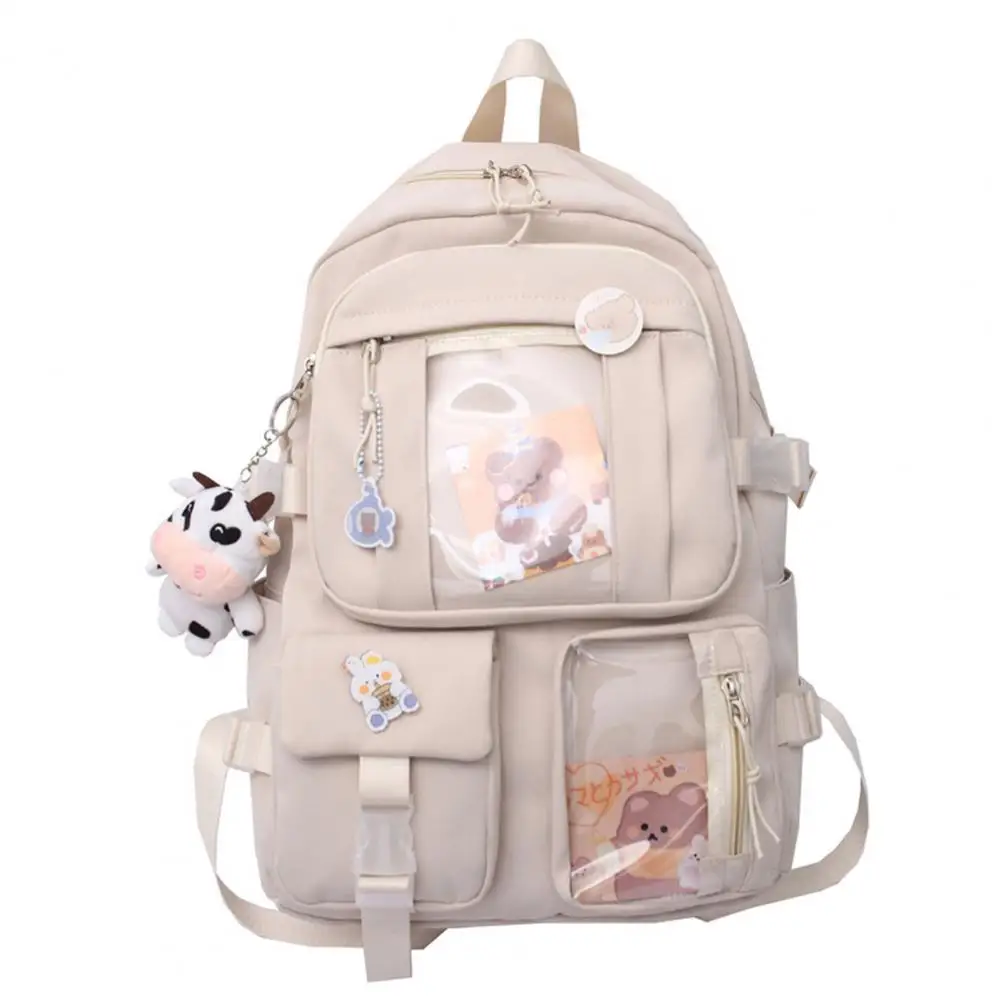 Japan Korean Style Girls Bookbag Space-saving Large Capacity Durable Smooth Zipper Spacious Capacity Backpack School Bag