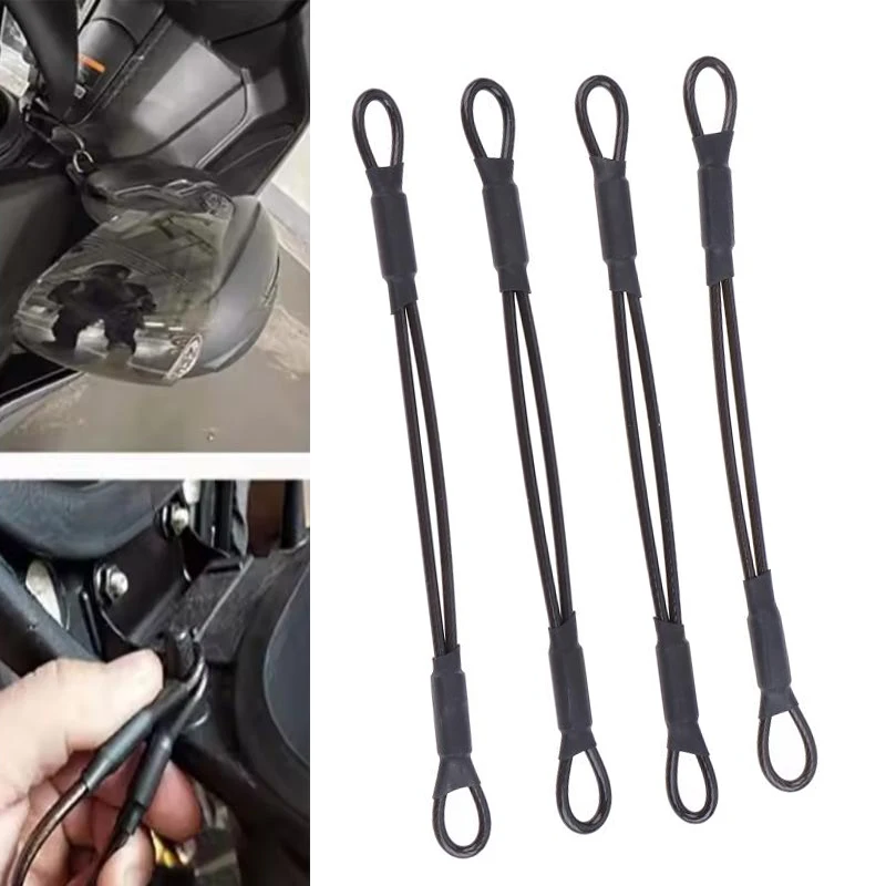 2/5/10Pcs Stainless Steel Helmet Anti-theft Lock Rope Security For Motorcycle Helmet Protector Rope Line Helmet Strap