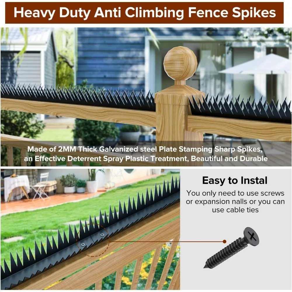 مسامير أمان للحائط الخارجية: رادع فعال للصوص والحيوانات على أسوار المنزل والحديقة #3