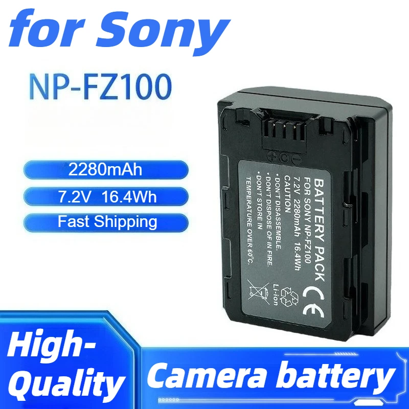 NP-FZ100 NP FZ100 NPFZ100 2280mAh Battery + LCD Dual USB Charger for Sony Alpha A7III A7R III A9 Alpha 9 A7R3 A6600 Cameras