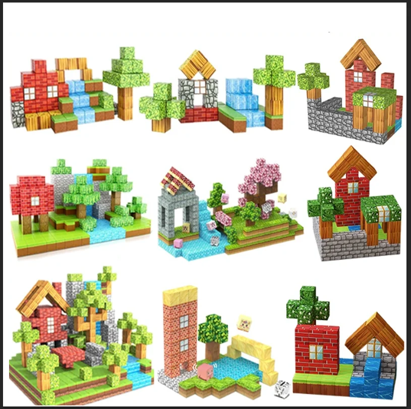 

Upgrades Magnetic Building World Blocks Toy Build World Set for Boys Girls STEM Montessori Sensory Cubes for Toddlers
