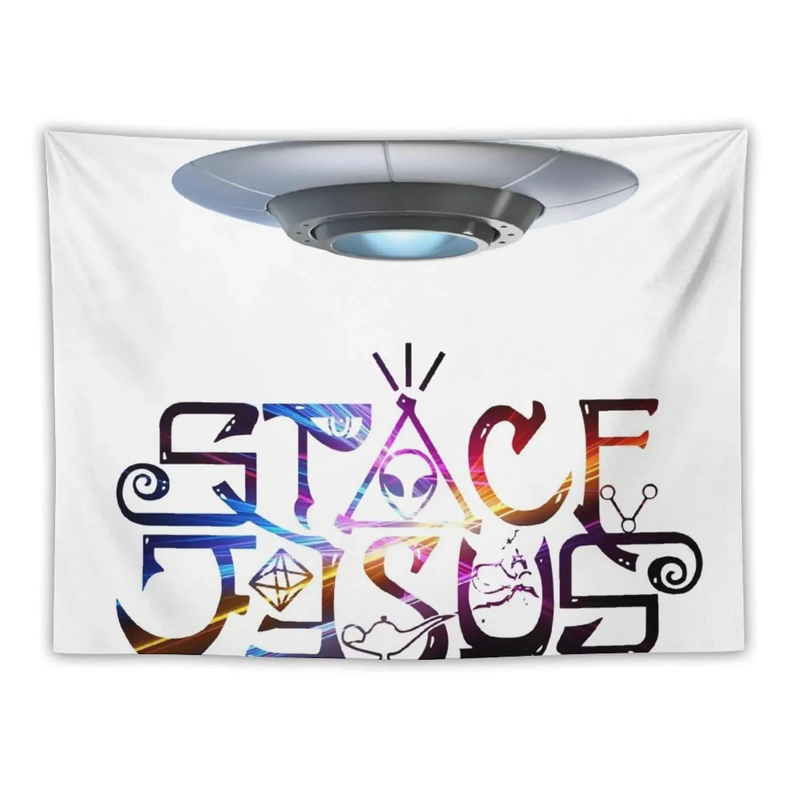 

Space Jesus in Space Tapestry Cute Room Things House Decoration Christmas Decoration Tapestry