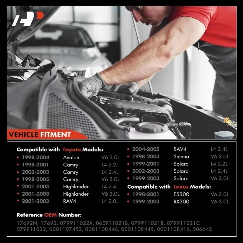 A-Premium Starter Motor Compatible with  Avalon 98-04 V6 3.0L, Camry 98-05, Highlander 01-03, RAV4 01-05, Sienna