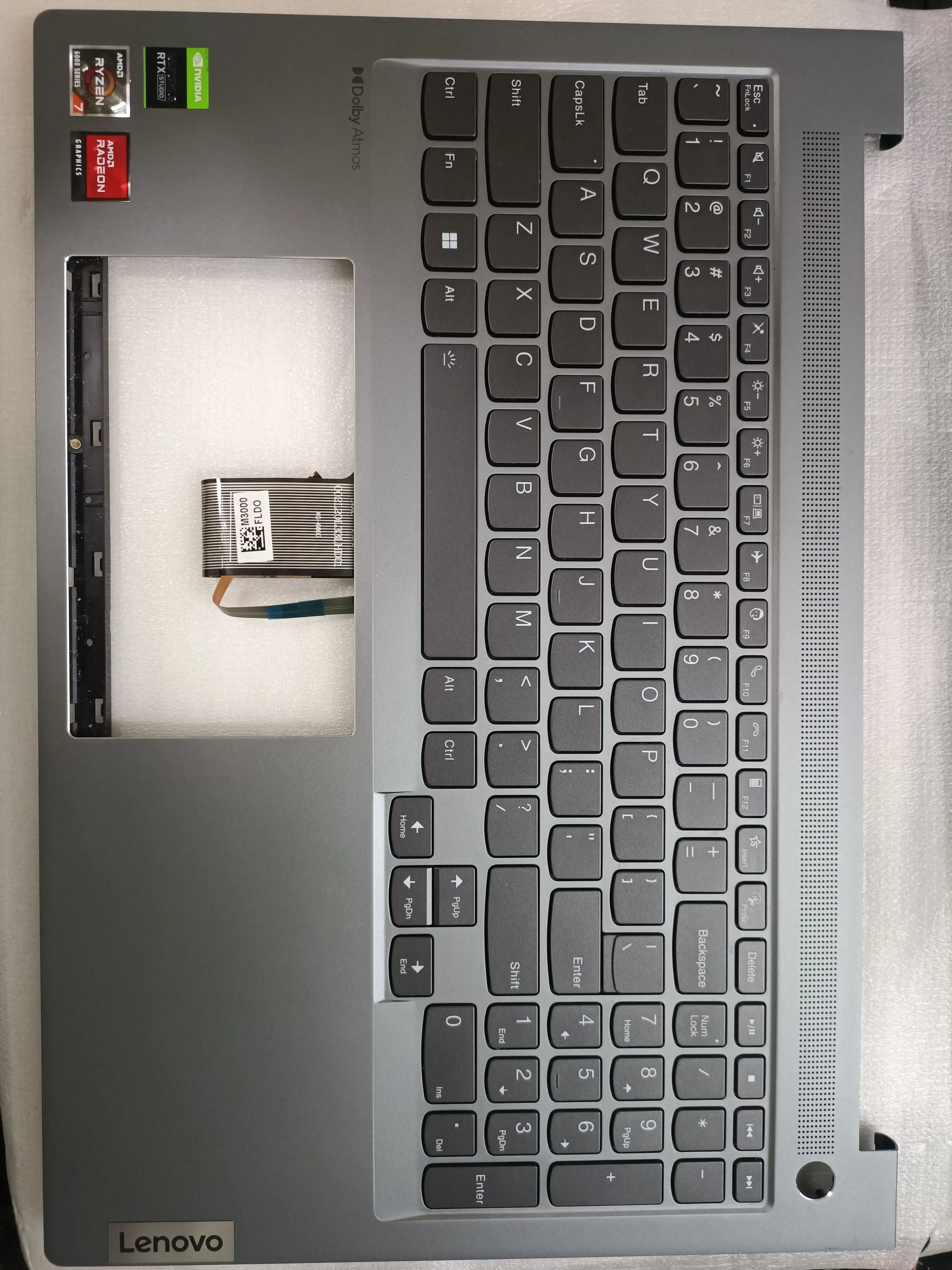 Used Original for Lenovo ThinkBook 16p NX ARH Keyboard with Backlight C Case Palmrest Assembly