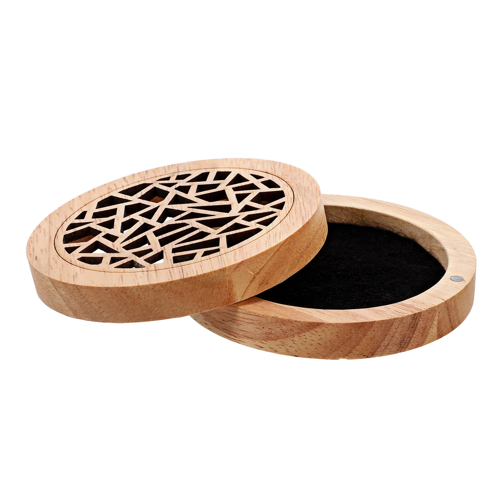 Solid Wood Aromatherapy Box Incense Holder Burner Cone Indoor Ornament Sticks Refined Hollow Out