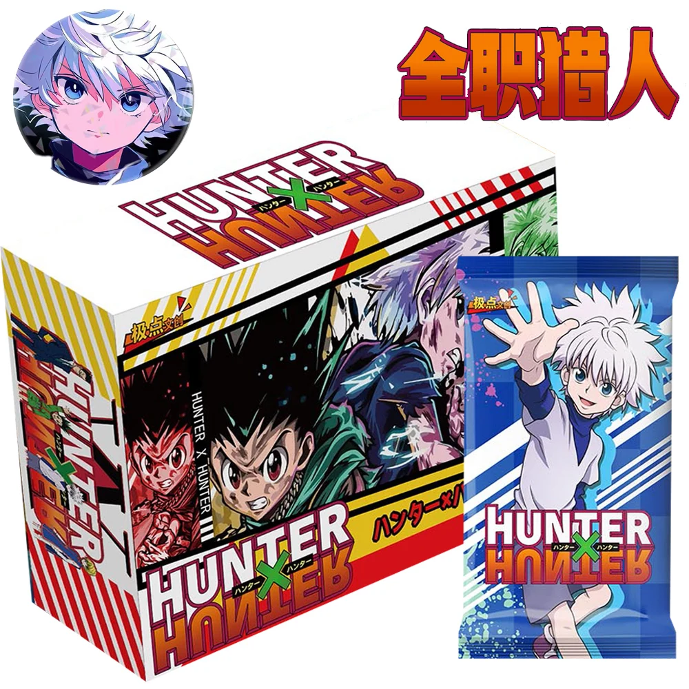 

Genuine HUNTER×HUNTER Cards Collection Anime Character Killua Hisoka Chrollo Cyberpunk Rare Bronzing Cards Children Holiday Gift