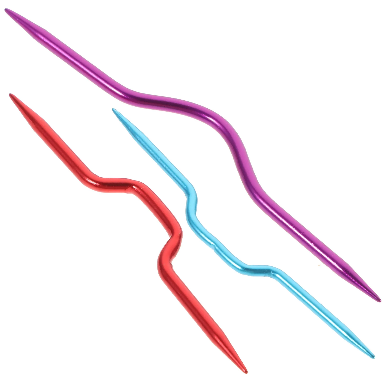 مجموعة أدوات حياكة السترة مكونة من 3 قطع، إبر كابل ممتازة، حامل غرزة ملتوية، تصميم مدمج لسهولة الاستخدام #2