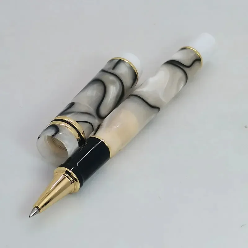 new-kaigeu-316a-rollerball-pen-black-ink-screw-cap-flower-stem-design-office-business-writing-instrument
