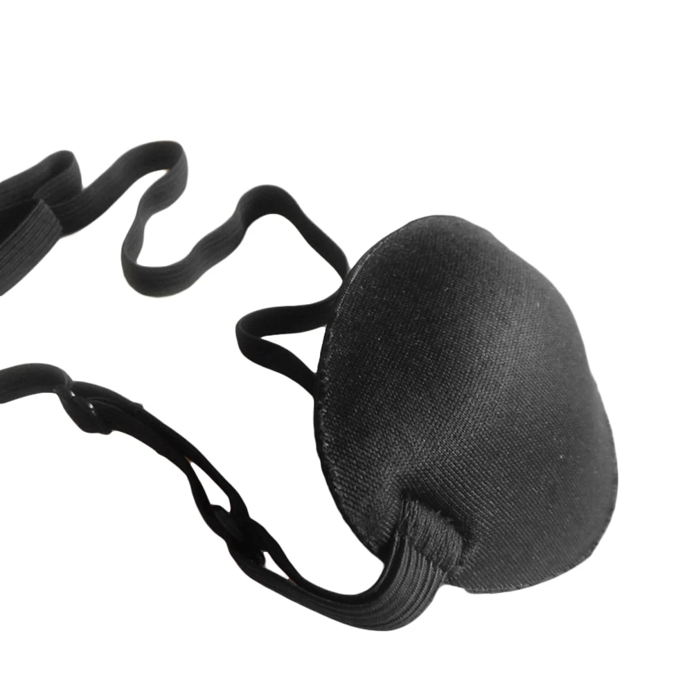 2pcs Pirate Eye Patch Breathable Comfortable Adjustable for Kids Adults Amblyopia Lazy Eye Treatment Cosplay Prop Silk Material