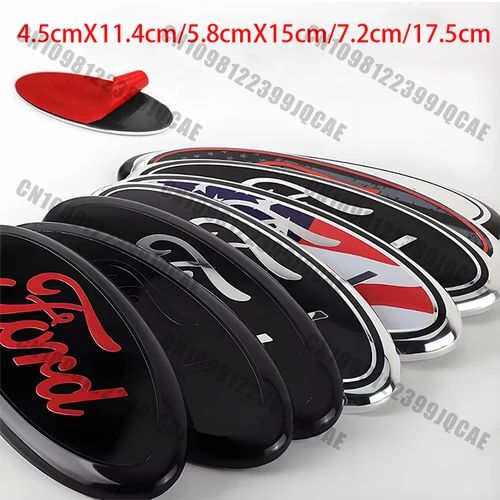 114mm 150mm 175mm rejilla delantera de coche tapa de capó de maletero trasero Logo decoración cubierta para Ford Focus Fiesta Ranger Mondeo Mustang Accesorios