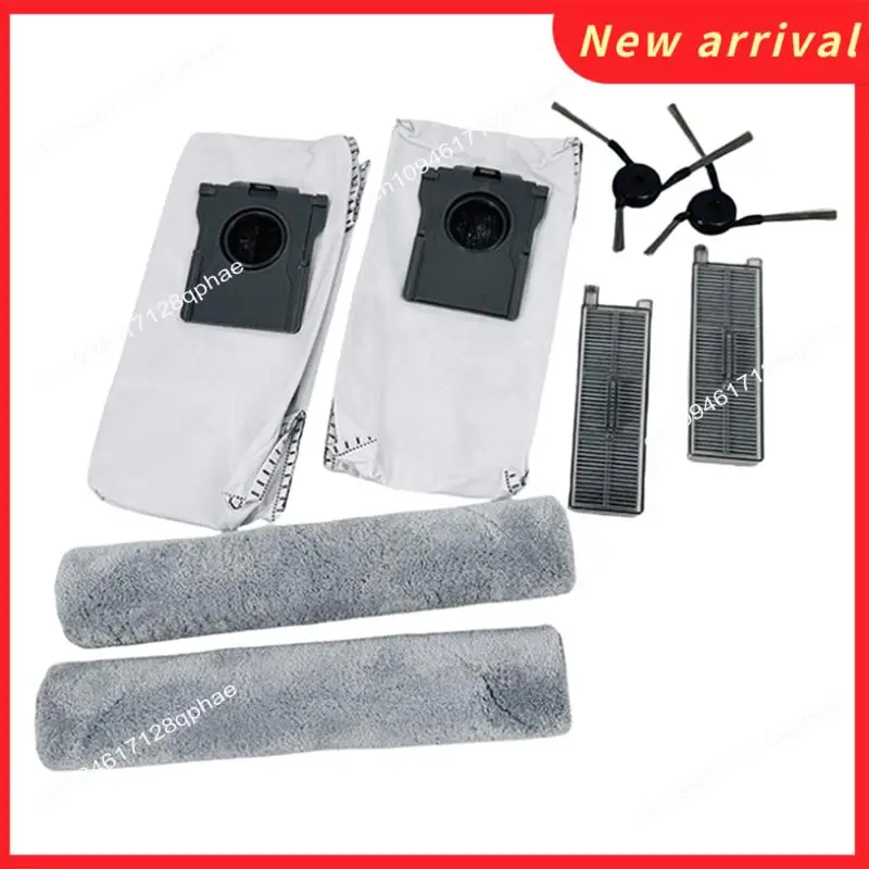 N89R 8PCS Spare Replacement Parts For Mova Z5/Z5 Pro/Z50 Ultra Vacuum–Side Brush, Filter, Dust Bag, Tracked Mop Cloth