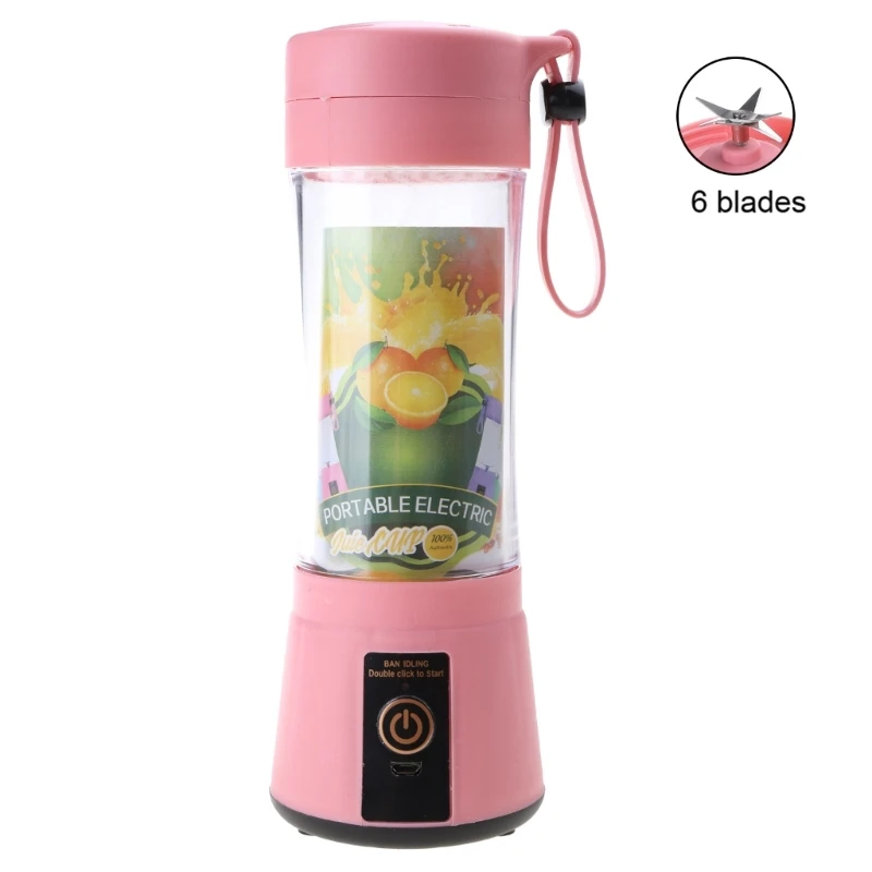 2023 New Portable Blender One-handed Drinking Mini Blender for Juice 380ml  Blender Rechargeable Portable Juicer