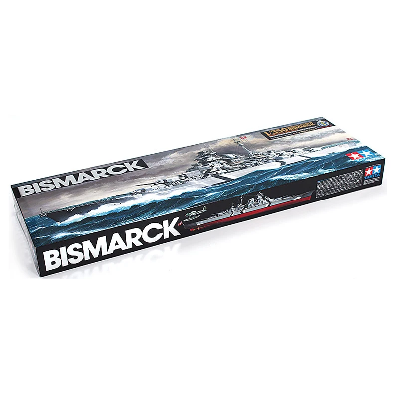 Tamiya 78013 1/350 WWII German Bismarck Battleship War Ship Military Hobby Toy Plastic Model Building Assembly Kit Gift