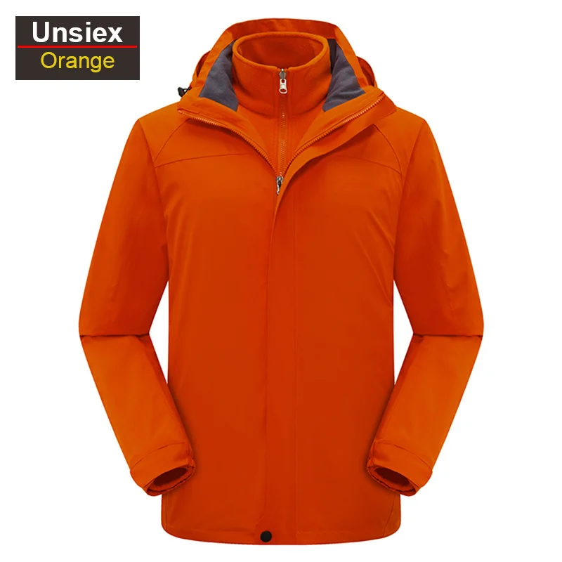 

Unsiex 3 In 1 Thick Hiking Jacket Waterproof Winter Windbreaker Outdoor Warm Camping Skiing Jackets Couples Windproof