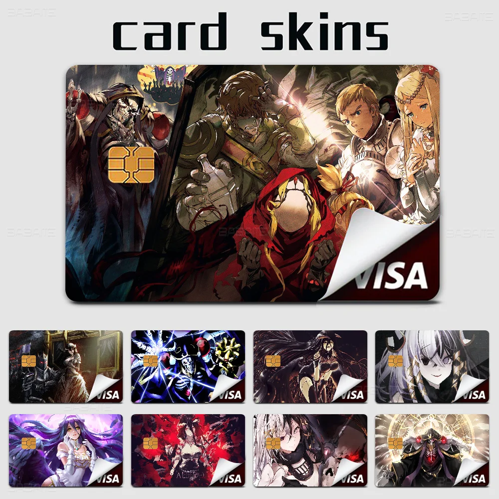 Animated O-Overlord Credit Card Skin Stickers No Adhesive Residue Water Proof For VISA Credit Card Subway Access Card